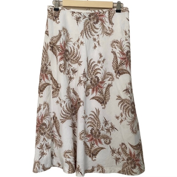 Evan Picone Petite Linen Blend White A-Line Fully Lined Skirt Size 8P - Picture 1 of 7